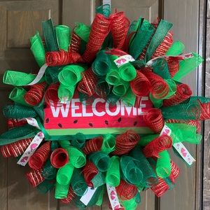 Watermelon door wreath